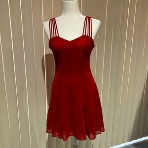 Red cocktail dress